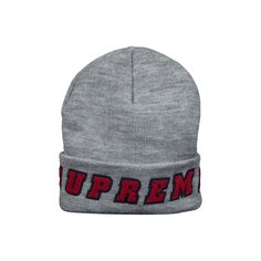 Шапка-бини Supreme Felt Logo, цвет Серый