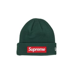 Шапка-бини Supreme x New Era Box Logo, цвет Темная сосна