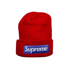 Шапка-бини Supreme New Era Box Logo, красная