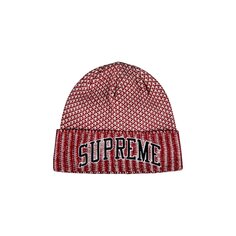 Шапка-бини Supreme Fair Isle, красная