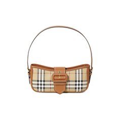 Сумка через плечо Burberry в клетку, винтажная клетка/коричневый шиповник