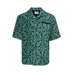 Рубашка для боулинга Marine Serre Oriental Towels, Восточный ярко-зеленый