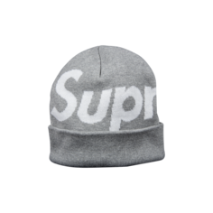 Шапка-бини Supreme с большим логотипом, серая