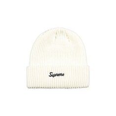 Шапка-бини Supreme свободного кроя, цвет Белый