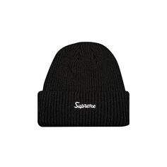 Шапка-бини Supreme свободного кроя, цвет Черный