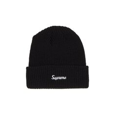 Шапка-бини Supreme свободного кроя, цвет Черный