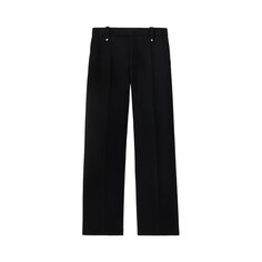 Прямые шерстяные брюки Burberry, цвет: черный