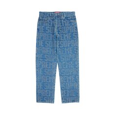 Джинсы Supreme Needle Punch Regular, Washed Blue