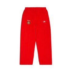 Спортивные брюки из хлопка с рипстопом Supreme x Umbro, цвет Красный
