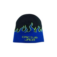Шапка-бини с цифровым логотипом Cactus Jack от Travis Scott, цвет Черный/Синий