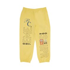 Спортивные брюки Supreme x Bernadette Corporation, бледно-желтые