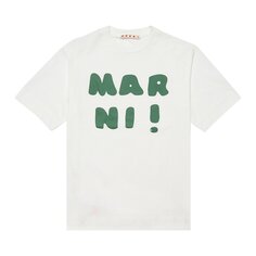 Детская футболка с логотипом Marni, цвет Белый