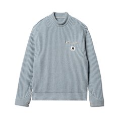 Вязаный пуловер Carhartt WIP x Sacai Detroit, цвет Голубой
