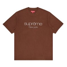 Топ с короткими рукавами и логотипом Supreme Classic, цвет Коричневый