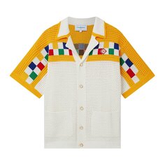 Рубашка крючком Casablanca, Белый/Разноцветный