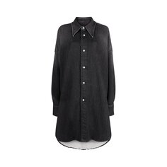 Платье-рубашка MM6 Maison Margiela, цвет Черный