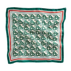 Шелковый шарф Casablanca среднего размера, Зеленый