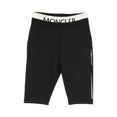 Байкерские шорты из джерси Moncler с логотипом, цвет черный