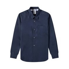 Comme des Garçons SHIRT Детская рубашка из поплина темно-синего цвета