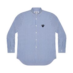 Рубашка в полоску Comme des Garçons PLAY синего цвета
