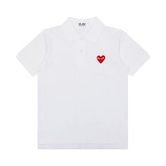 Рубашка поло Comme des Garçons PLAY Red Heart, цвет Белый