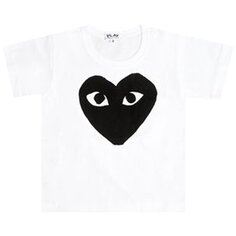 Детская футболка Comme des Garçons PLAY с логотипом Big Heart, цвет Белый