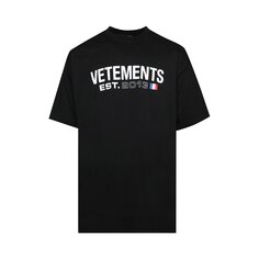 Футболка с логотипом Vetements, черная