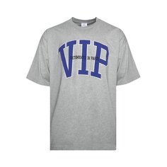 Футболка Vetements VIP Logo Серый меланж