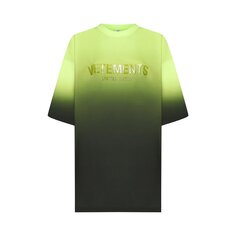 Футболка Vetements Gradient Logo Limited Edition, Желтая