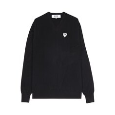 Свитер с V-образным вырезом Comme des Garçons PLAY Heart, цвет Черный