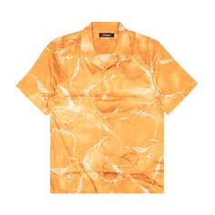Шелковая рубашка на пуговицах Nahmias Miracle Tie Dye, цвет Оранжевый