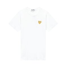 Comme des Garçons PLAY Мини-футболка с сердечками, цвет Белый