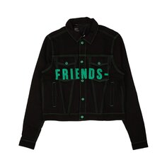 Джинсовая куртка Vlone Friends, цвет Черный/Фиолетовый