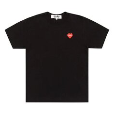 Футболка Comme des Garçons PLAY x Invader Heart, черная