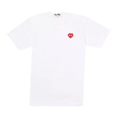 Футболка Comme des Garçons PLAY x Invader Heart, цвет Белый