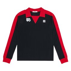 Рубашка из джерси Wales Bonner Home, цвет: черный/красный