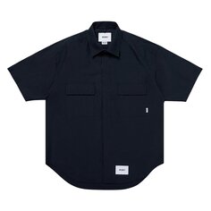 Рубашка WTAPS с короткими рукавами, темно-синяя (W)Taps