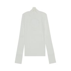 Свитер в рубчик с круглым вырезом Courrèges, цвет Heritage White Courreges