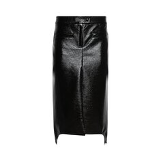 Длинная юбка с подтяжками Courrèges, черная Courreges
