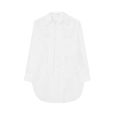 Yohji Yamamoto льняная рубашка с галстуком из целлюлозы, цвет Белый