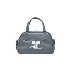 Кожаная сумка для боулинга Courrèges AC, стальной серый цвет Courreges