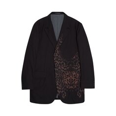 Леопардовая куртка Yohji Yamamoto Pour Homme, цвет Черный
