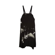 Платье с принтом Ys Blurred Pansy, Черное Y's