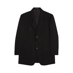 Yohji Yamamoto Pour Homme Куртка из габардина с козырьком, цвет Черный