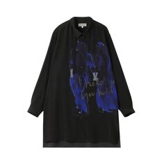 Yohji Yamamoto Блузка с длинными язычками G-Holding Hands, цвет Черный