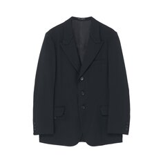 Yohji Yamamoto Pour Homme Куртка с открытыми лацканами, цвет Черный