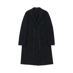 Yohji Yamamoto Pour Homme Длинная куртка на застежке, цвет Черный