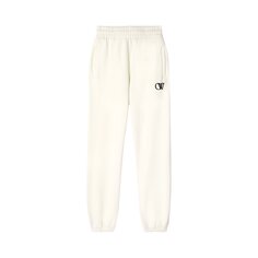 Спортивные штаны Off-White с манжетами из флока, цвет Бежевый/Черный