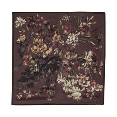 Шелковый платок Dries Van Noten с цветочным принтом, цвет Коричневый