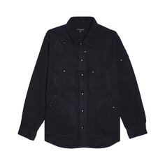 Engineered Garments Куртка-рубашка Poly Fake Melton Explorer, темно-синяя
